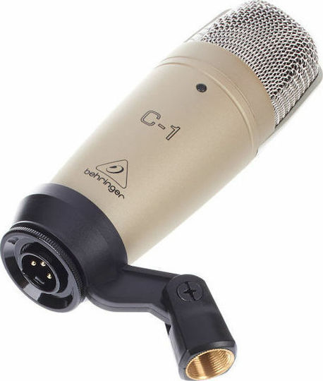 Behringer C-1 Πυκνωτικό Μικρόφωνο XLR Shock Mounted για Φωνητικά σε Ασημί Χρώμα