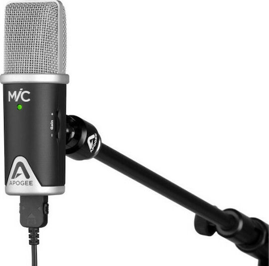 Apogee MiC 96k USB Microfon Condensator Desktop, Montat pe Amortizor pentru Vocale în Culoarea Gray