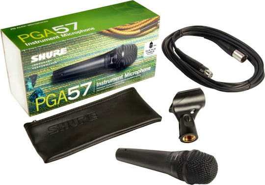 Shure PGA57 Δυναμικό Микрофон XLR Ръчно изработено за Студио в Черен Цвят