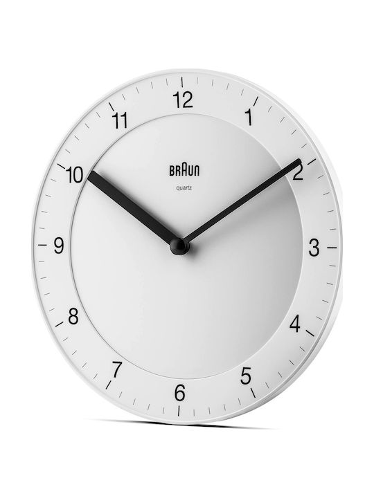Braun BC06W Silent Ceas de Perete Plastic Alb Ø20cm