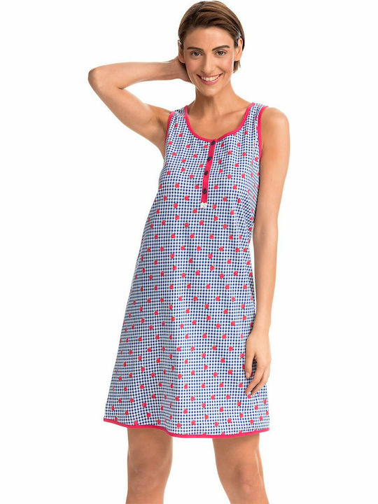 Vamp Nightgown Maternity & Nursing Blue