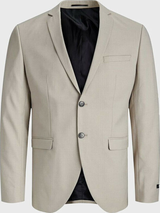 Men's Winter Suit Jacket Slim Fit Beige