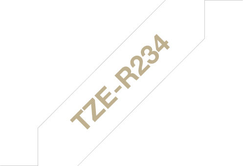 Brother Ταινία Ετικετογράφου 4m x 12mm σε Χρυσό Χρώμα Συμβατή με Brother TZe/TZ