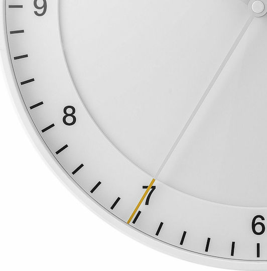 Braun BC 17 W-DCF Ceas De Perete Din Sticlă Alb Ø17cm