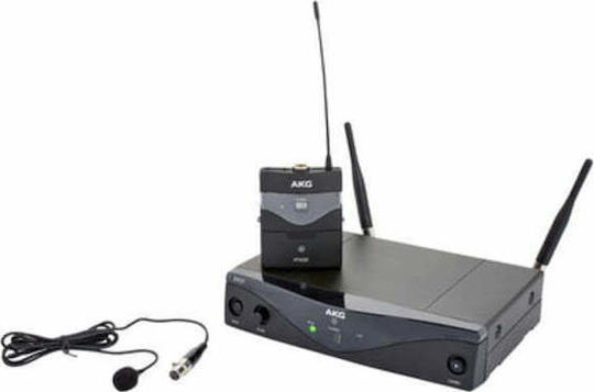 AKG WMS 420 Presenter Set Band A Set Drahtlos Kondensator (Kleine Membran) Mikrofon Fliegen, Gürtel für Gesang