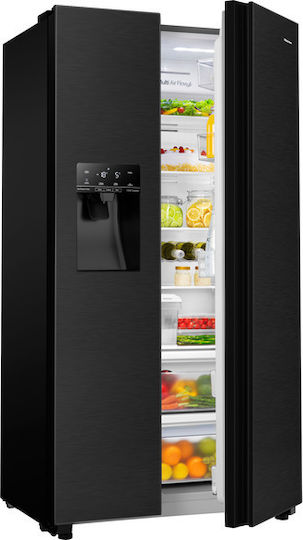 Hisense Side-by-Side Kühlschrank 562Es Total NoFrost H179.3xB90.8xT68.7cm. Schwarz RS694N4TFE