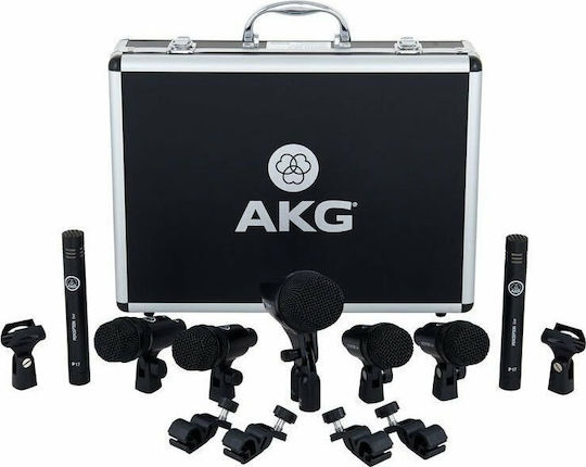 AKG Drum Set Session I Σετ Δυναμικό Μικρόφωνο XLR Shock Mounted για Studio