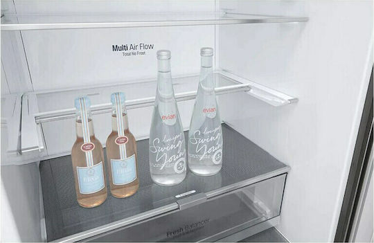 LG Ψυγειοκαταψύκτης 462lt Total NoFrost Υ185xΠ70.5xΒ74εκ. Μαύρος GBB569MCAMB