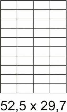 Rayfilm Everyday 4000 Self-Adhesive Rectangular A4 Labels 52.5x29.7mm