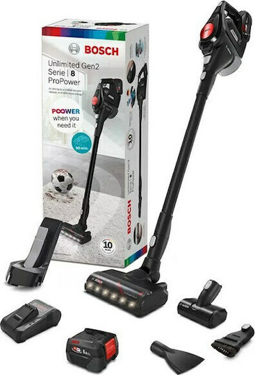 Bosch Unlimited Gen2 ProPower Прахосмукачка 2 в 1 Stick & Ръчна Черна