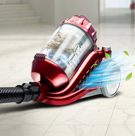 TT-CV05 Ηλεκτρική Σκούπα 900W με Κάδο 3.5lt Κόκκινη