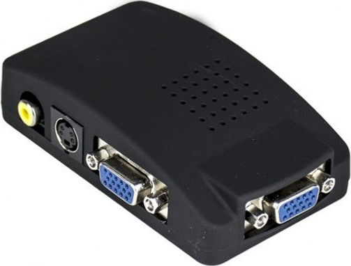 Real Safe Converter VGA female to S-Video female Blue 1pcs VCT-200