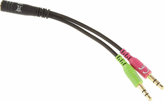 DeLock Converter 3.5mm 2x male to 3.5mm female 1pcs 65459
