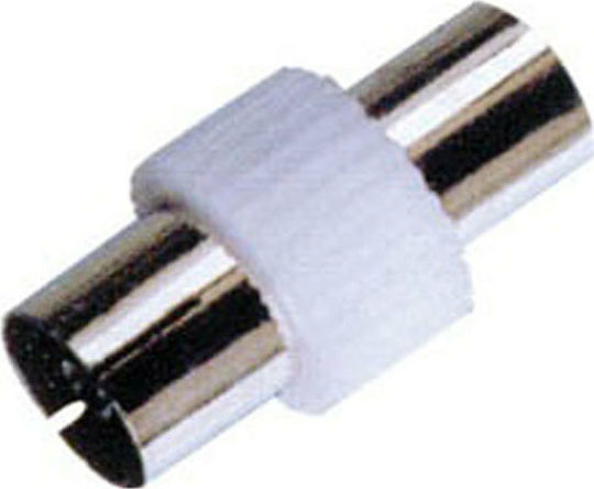 Konverter Koaxial weiblich zu Koaxial weiblich Weiß 1Stück 01.104.0054