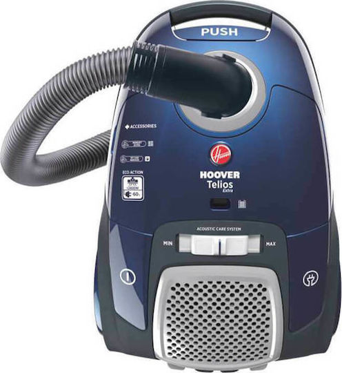 Hoover Telios TX50PET 011 Ηλεκτρική Σκούπα 550W με Σακούλα 3.5lt Μπλε