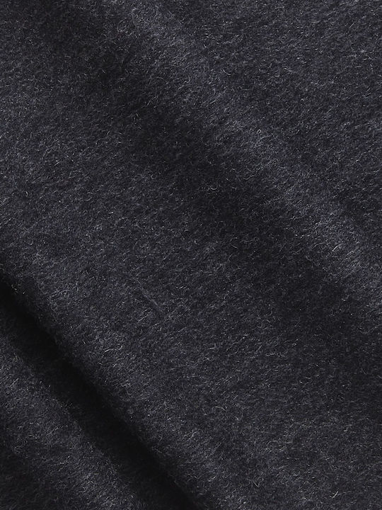 Plain Lambswool Men's Wool Scarf Gray
