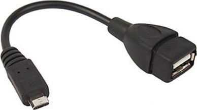 Forever Μετατροπέας micro USB male σε USB-A female Black 1τμχ