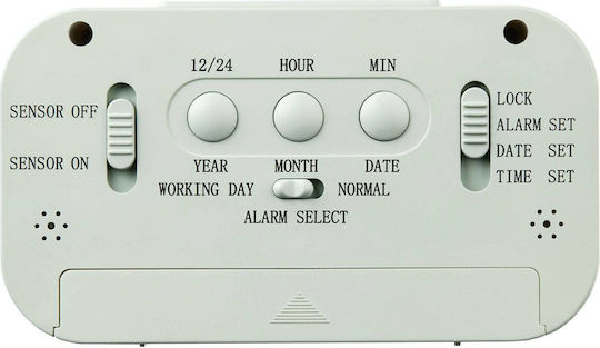 HAMA Tabletop Digital Clock LED Plastic With Alarm Clock Mint Green 00186322