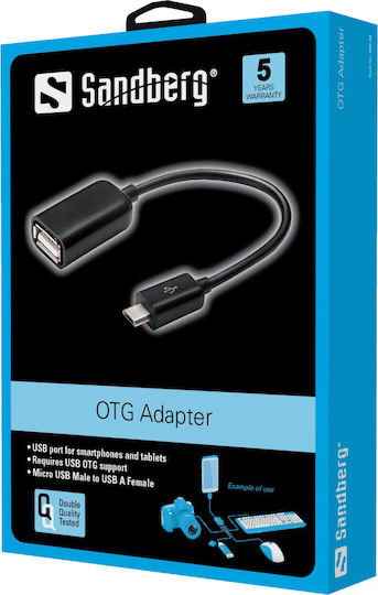 Sandberg 440-64 Convertor micro USB masculin în USB-A feminin 1buc