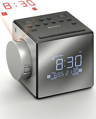 Sony Настолен Цифров Часовник с Будилник & Радио ICFC1PJ-CED
