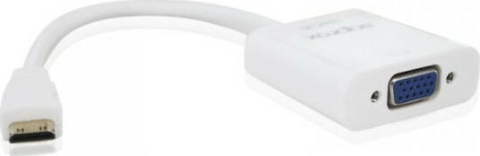 Approx APPC20 Μετατροπέας mini HDMI male σε VGA female Λευκό