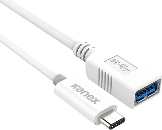 Kanex Конвертор USB-C мъжки към USB-A женски Бял 1бр KU3CA107I