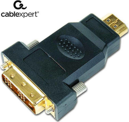 Cablexpert Конвертор HDMI мъжки към DVI-D женски Черен 1бр A-HDMI-DVI-1