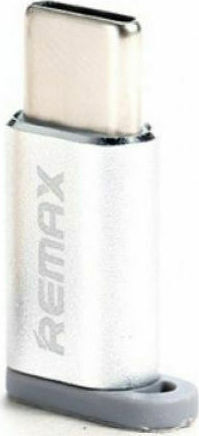 Remax RA-USB1 Μετατροπέας USB-C male σε micro USB female Gold Χρυσό 1τμχ