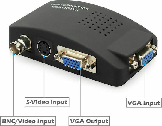 Anga Конвертор VGA женски към BNC женски Черен 1бр 552-103