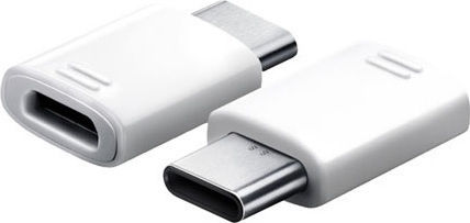 Samsung Конвертор USB-C мъжки към micro USB женски Бял 1бр EE-GN930BWEGWW