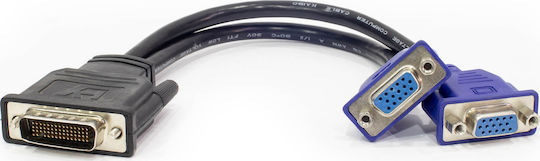 Powertech Μετατροπέας DMS-59 male σε VGA 2x female 1τμχ CAB-DMS002