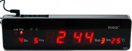 Tradesor Tischuhr Digital LED mit Wecker Schwarz 676210