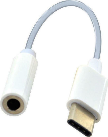 Haitronic Convertor USB-C masculin în 3.5mm feminin Alb 1buc LE408
