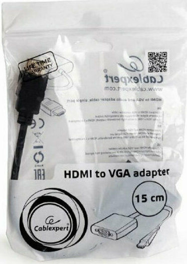 Gembird Μετατροπέας HDMI male σε 3.5mm / VGA female 1τμχ A-HDMI-VGA-03