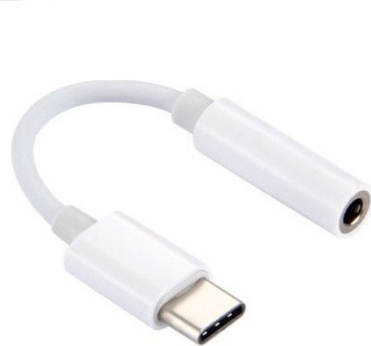 Muzik Converter USB-C male to 3.5mm female White 1pcs 01001TPC00WH