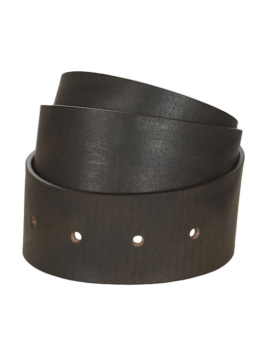 Wide Men's Belt Leather Brown