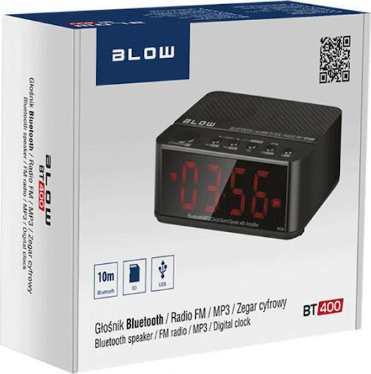 Blow Blow Tischuhr Digital mit Tischradio Schwarz 30-314#
