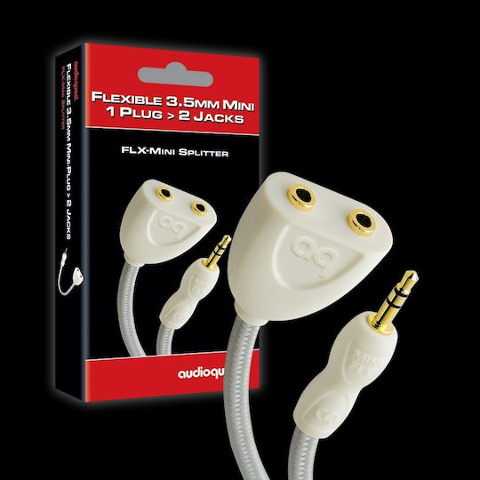 Audioquest Flx-mini Μετατροπέας 3.5mm male σε 3.5mm 2x female Λευκό 1τμχ