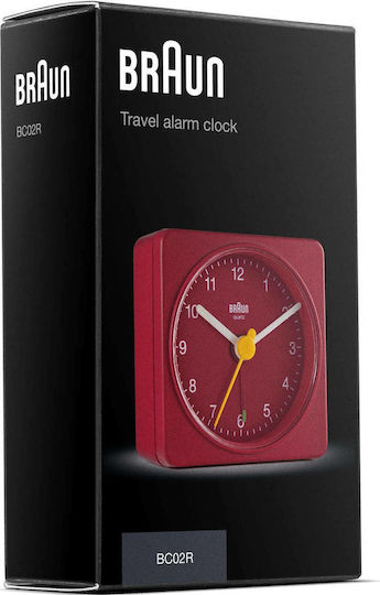 Braun BC 02 R Ceas De Masă Silentios Cu Indicatori Cu Ceas Deșteptător Burgundy 67081