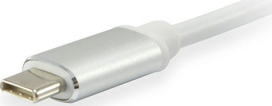 Equip Μετατροπέας USB-C male σε DVI-I female Ασημί 1τμχ 133453