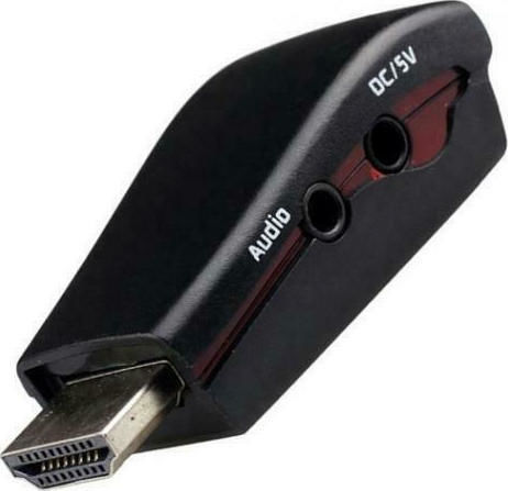 Powertech Konverter HDMI männlich zu 3.5mm / VGA weiblich 1Stück CAB-H076