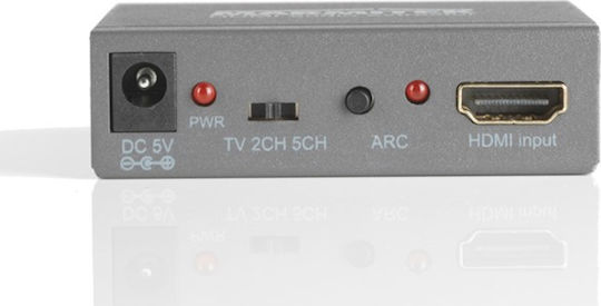 Marmitek Connect AE14 4K Audio Extractor/ARC/HDMI Converter Convertor HDMI feminin în HDMI / 3.5mm feminin Argintiu 1buc