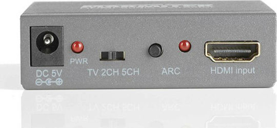 Marmitek Connect AE14 4K Audio Extractor/ARC/HDMI Converter Convertor HDMI feminin în HDMI / 3.5mm feminin Argintiu 1buc