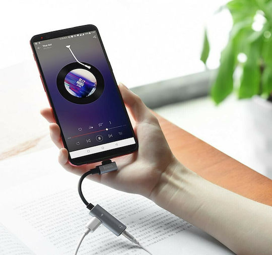 Hoco LS19 Konverter USB-C männlich zu 3.5mm / USB-C weiblich 1Stück