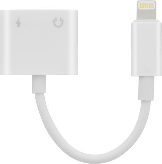 Lamtech Convertor Lightning masculin în Lightning 2x femelă Alb 1buc LAM020731