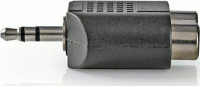 Nedis Convertor 3.5mm masculin în RCA 2x femelă 1buc (CAGP22940BK)