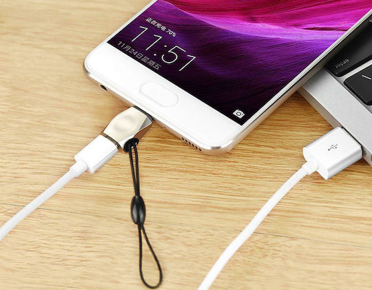 Hoco UA8 Converter USB-C male to micro USB female Silver 1pcs