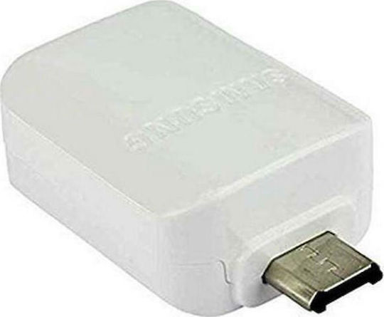 Samsung Konverter Micro-USB männlich zu USB-A weiblich Weiß 1Stück GH98-09728A