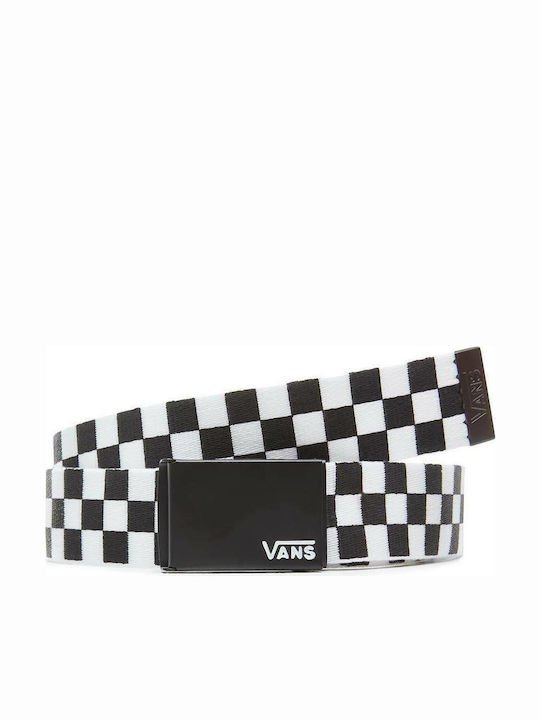 Deppster II Web Wide Men's Belt from Artificial Leather White / Black