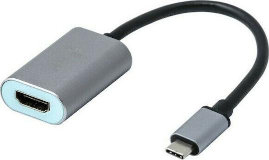 i-tec Μετατροπέας HDMI female σε USB-C male Γκρι 1τμχ C31METALHDMI60HZ